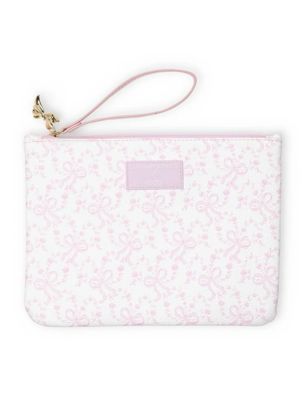 LoveShackFancy × Target - Yoobi Coquette Bow Flat Zip Pencil Case with Strap
